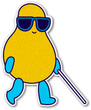 Personaje con discapacidad visual del videojuego ONCITY